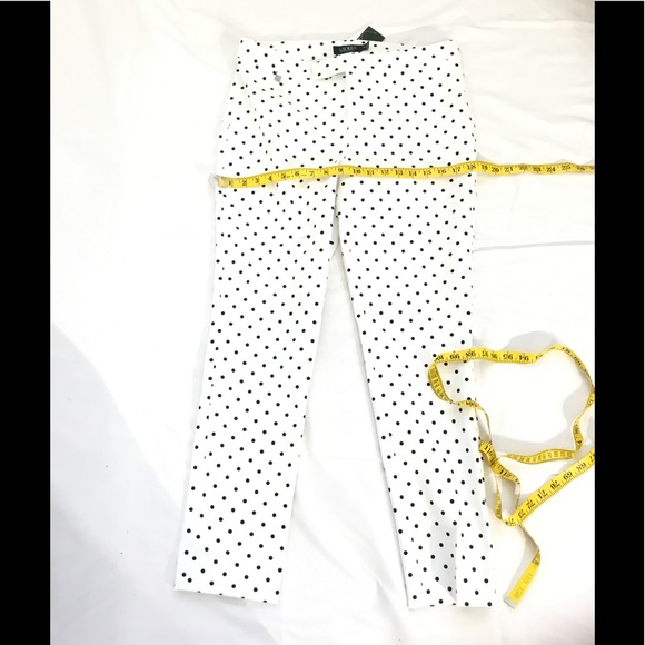 Lauren Ralph Lauren White and Black Polka Dot Pant NWT - Picture 5 of 10